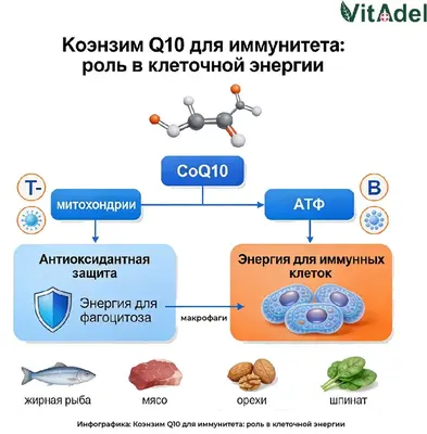 Coenzima Q10 într-un complex de vitamine pentru imunitate